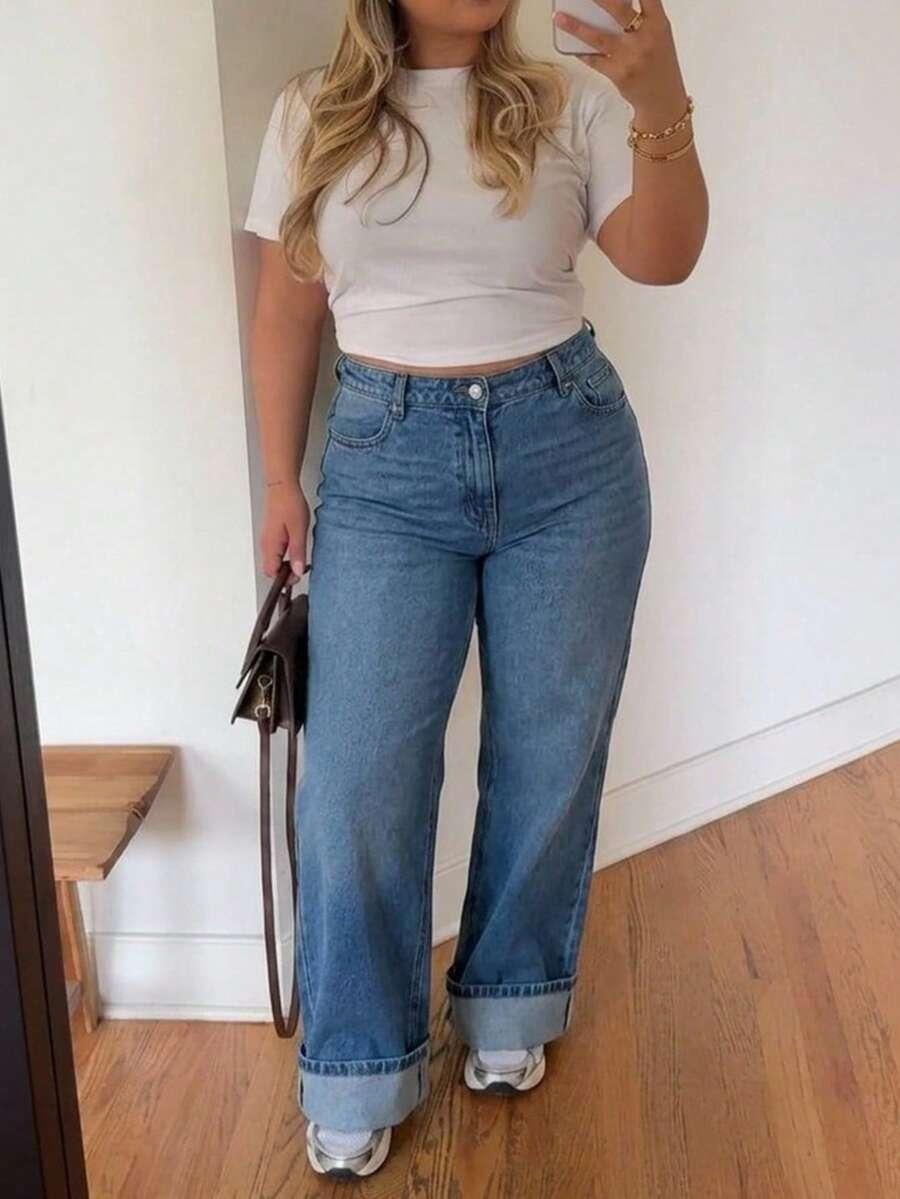 SHEIN NIEBIESKIE SPODNIE JEANS S09__46