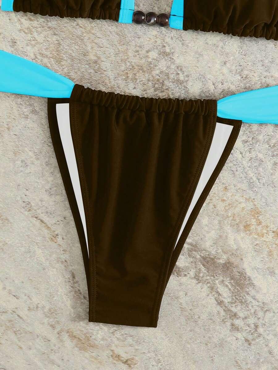 SHEIN DWUCZĘŚCIOWY STRÓJ KĄPIELOWY S09__L