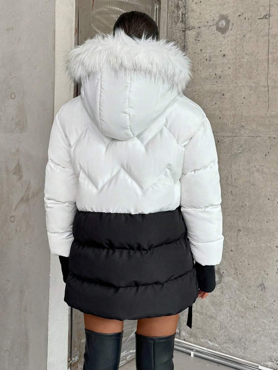 SHEIN PIKOWANA KURTKA ŁĄCZENIE W01__XS