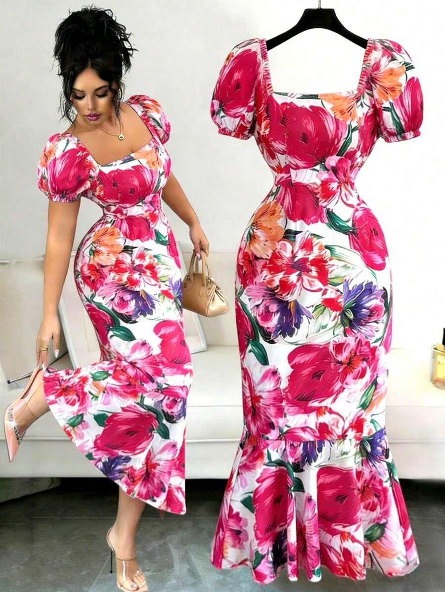 ELENZGA MAXI SUKIENKA KWIATY S06__M