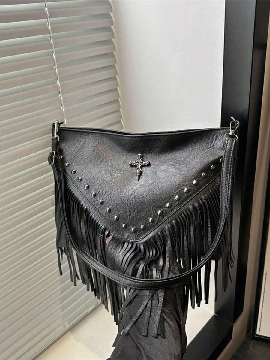 SHEIN CZARNA TOREBKA IMITACJA SKÓRY S07__35X22CM