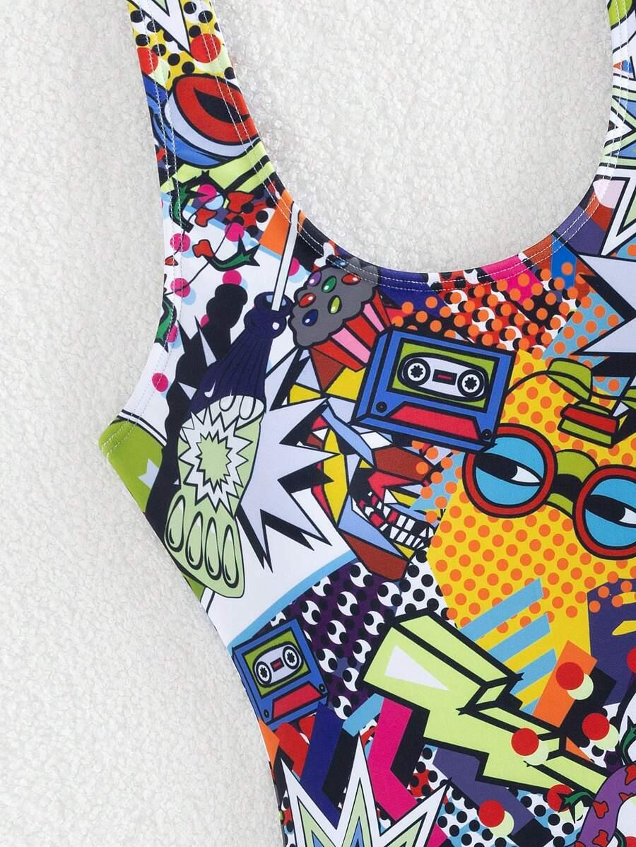 SHEIN JEDNOCZĘŚCIOWY STRÓJ KĄPIELOWY S09__L