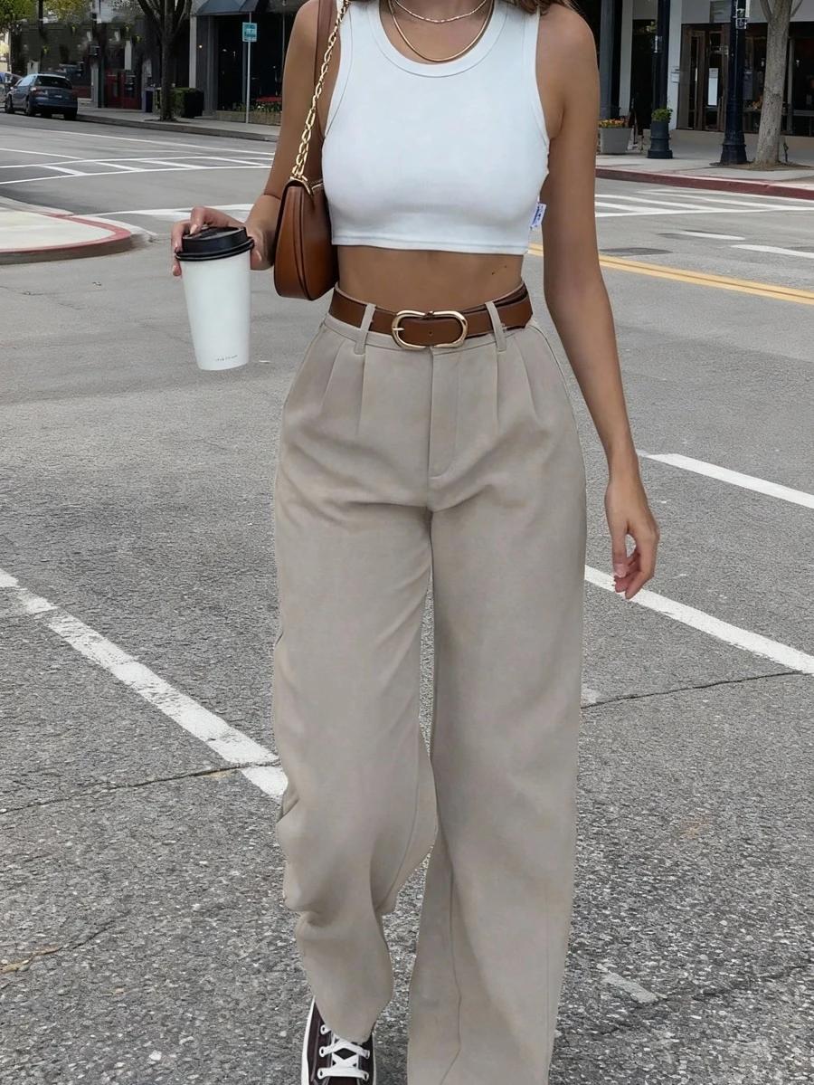 SHEIN SZARE PROSTE SPODNIE S06__M