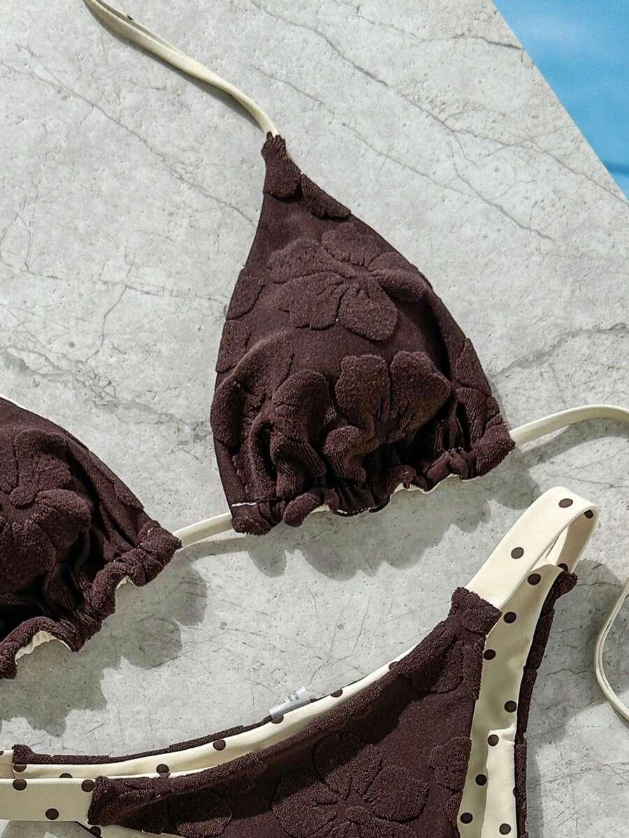 SHEIN DWUSTRONNY STRÓJ KĄPIELOWY WZÓR S09__L