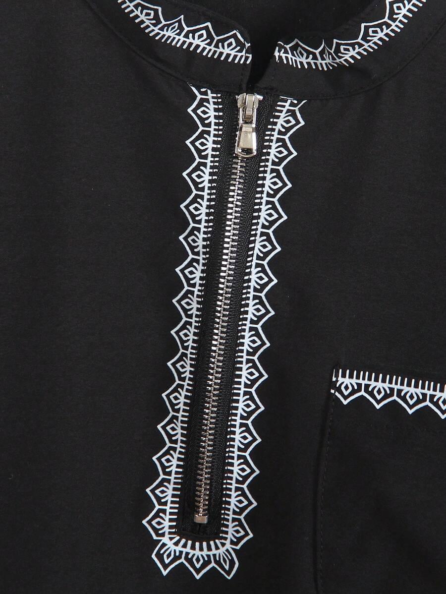 SHEIN CZARNY KOMPLET TUNIKA SPODNIE S06__116-122