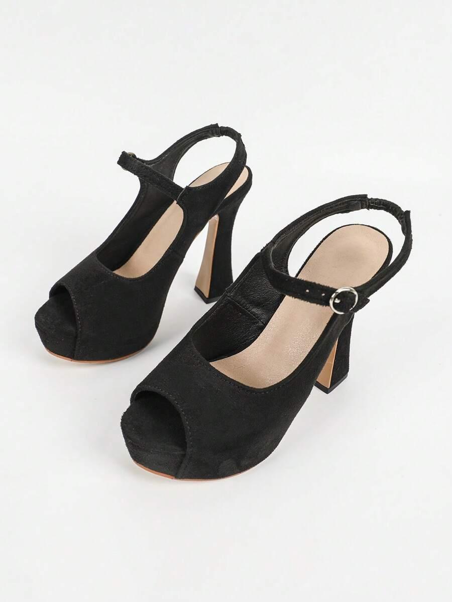 SHEIN CZARNE SANDAŁY OBCAS S06__38