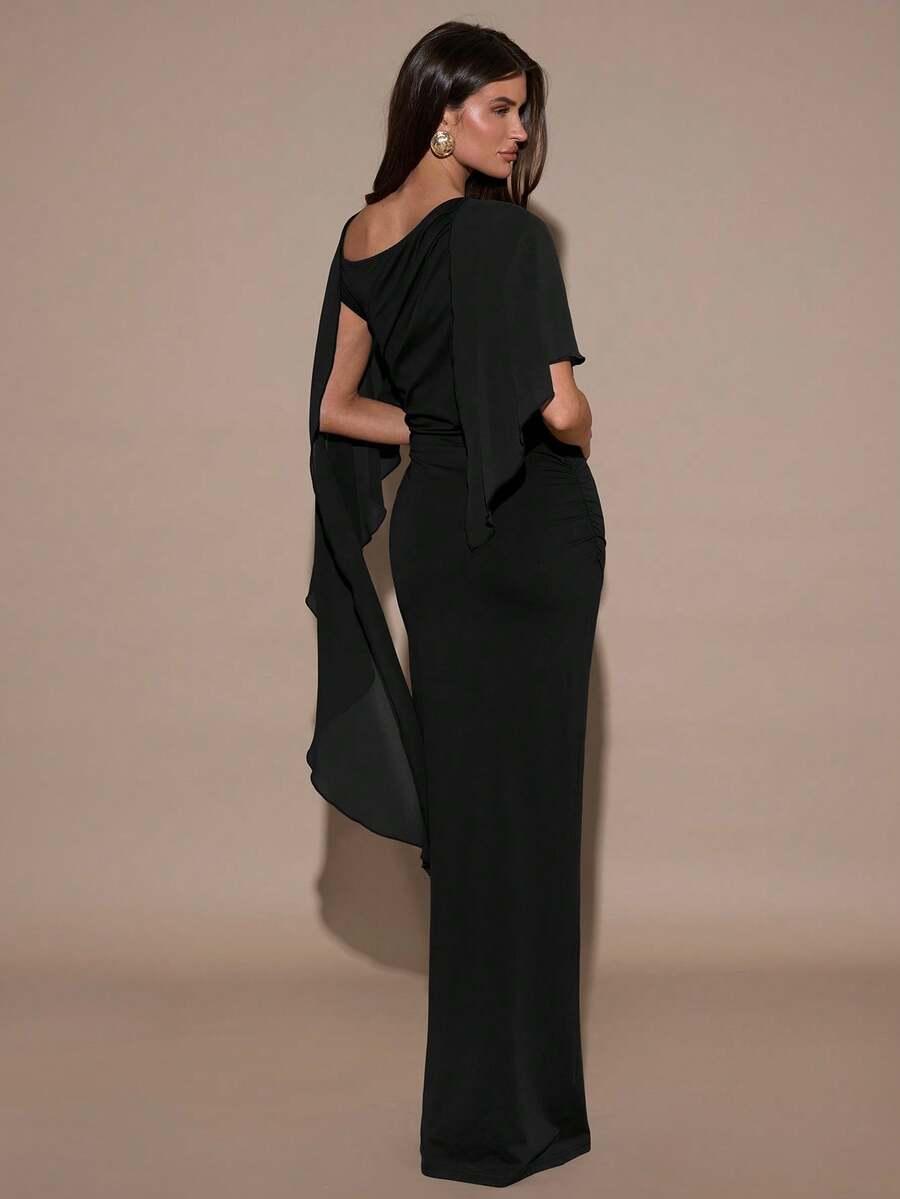 SHEIN CZARNA MAXI SUKIENKA S06__L