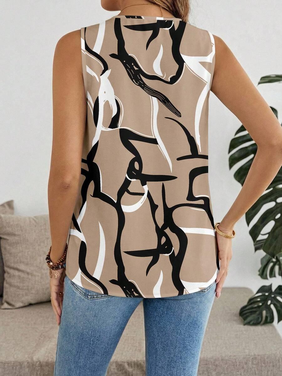 EMERY ROSE BLUZKA V-NECK WZÓR S06__XXL