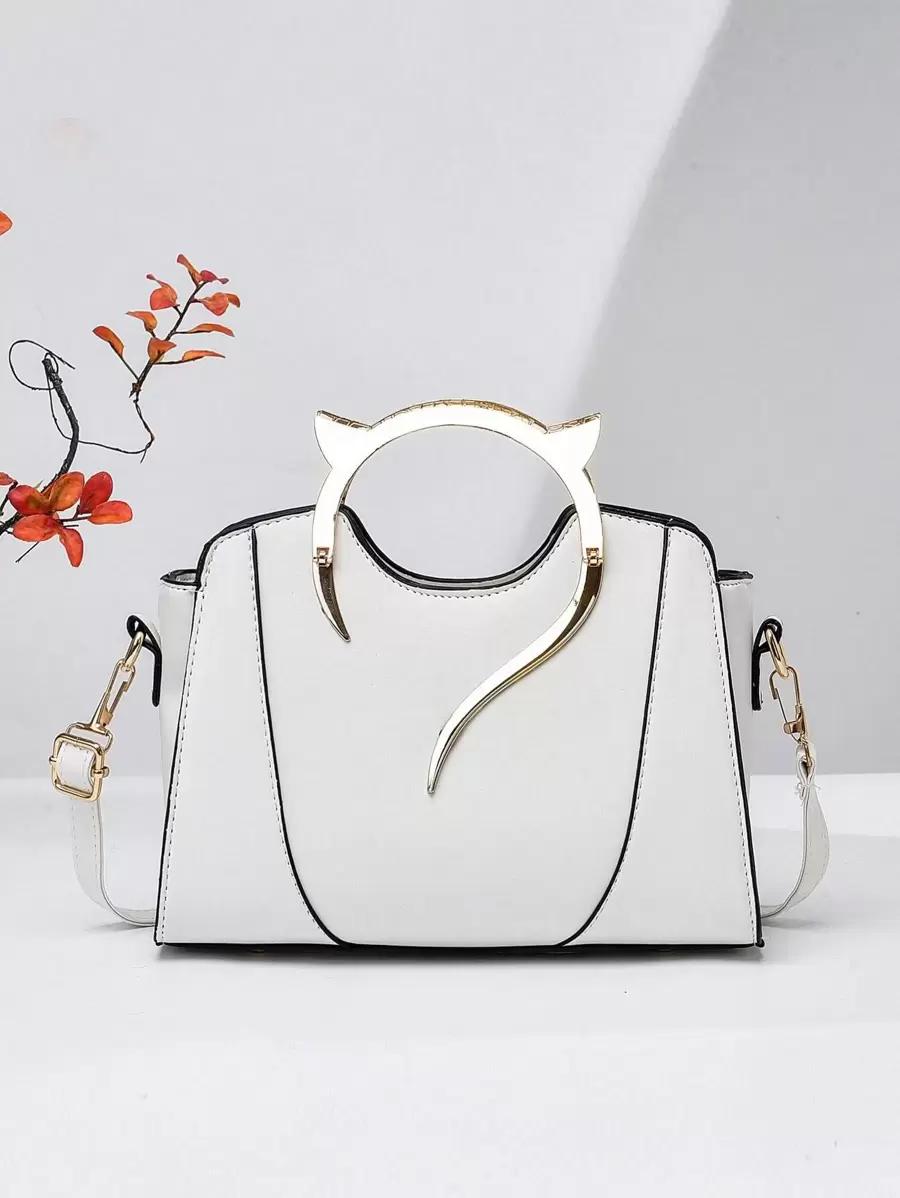 SHEIN BIAŁA TOREBKA IMITACJA SKÓRY S07__18X25CM