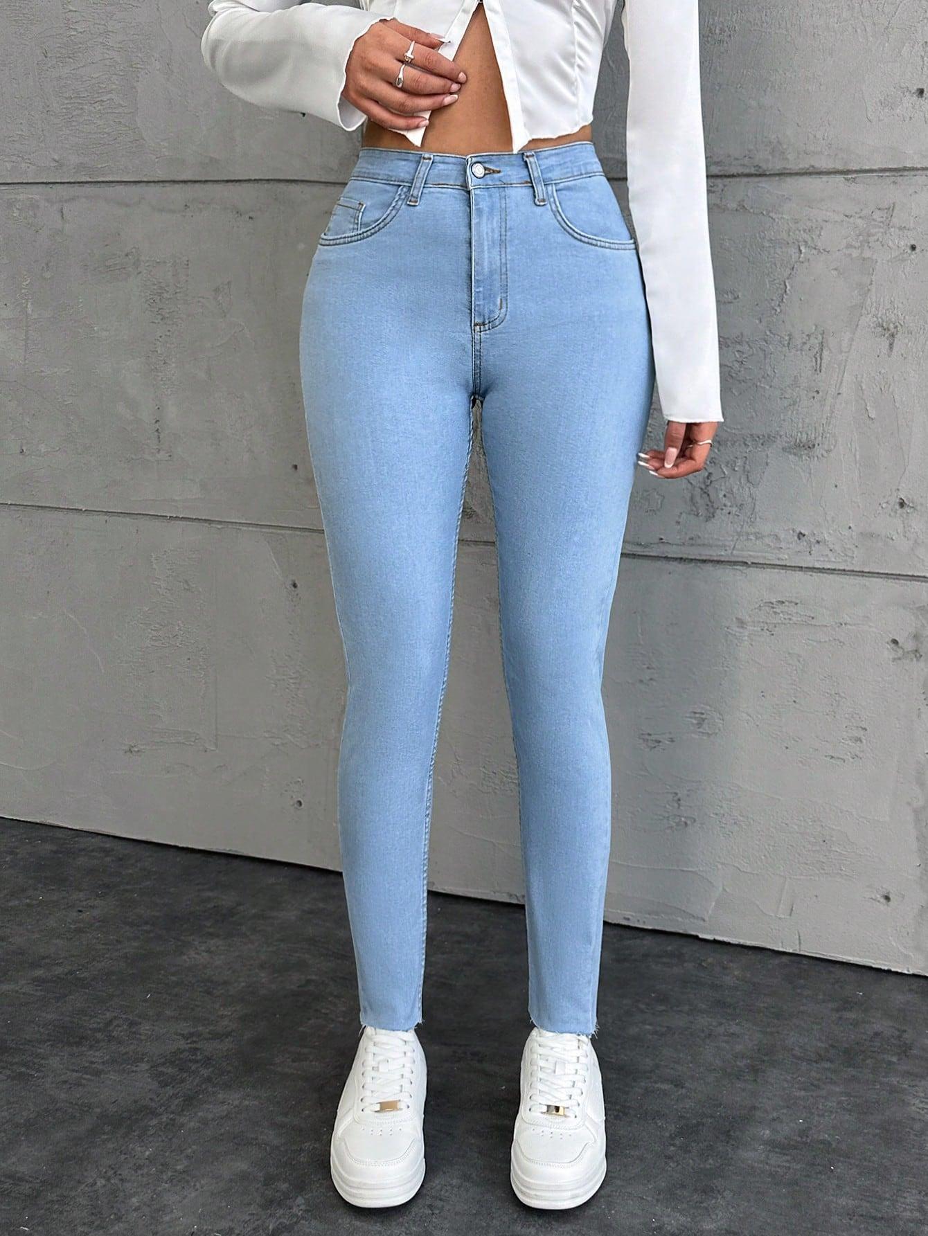 SHEIN NIEBIESKIE SPODNIE JEANS S06__XS