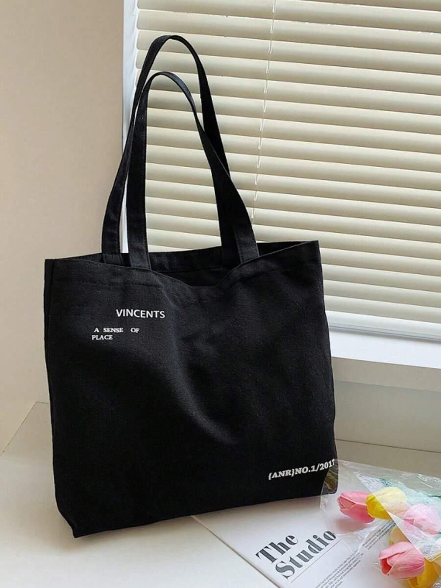 SHEIN CZARNA TORBA NADRUK S07__39X34