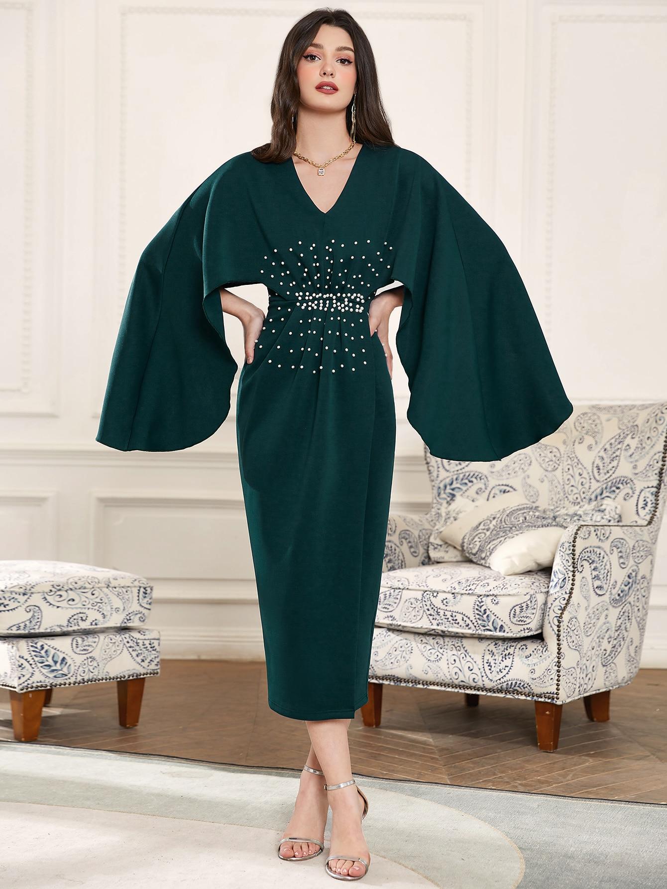 SHEIN ZIELONA MIDI SUKIENKA S06__M