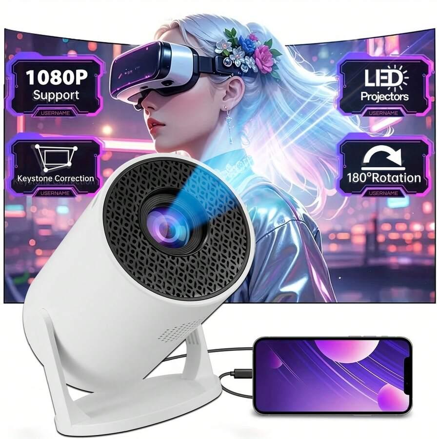 SHEIN BIAŁY PROJEKTOR MULTIMEDIALNY LED S07__