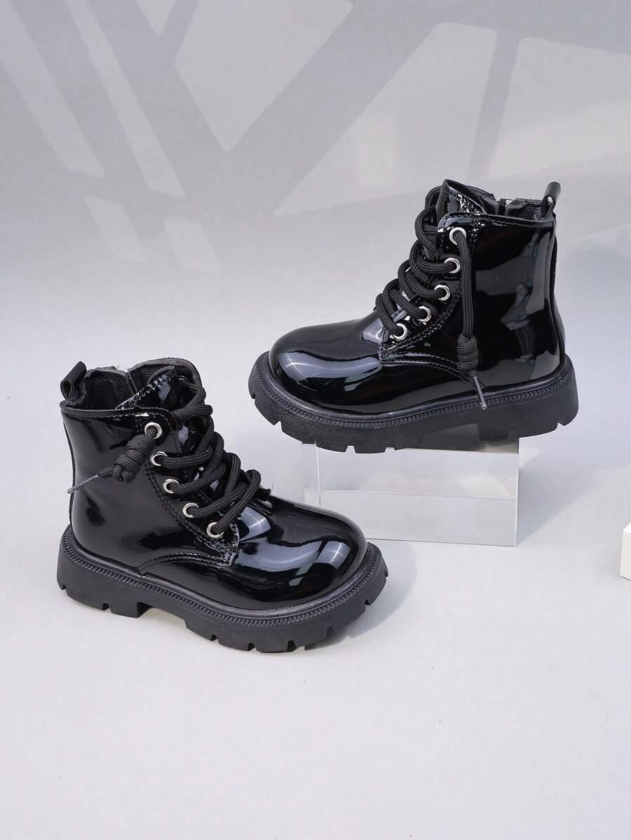 SHEIN CZARNE SZNUROWANE BOTKI W01__28
