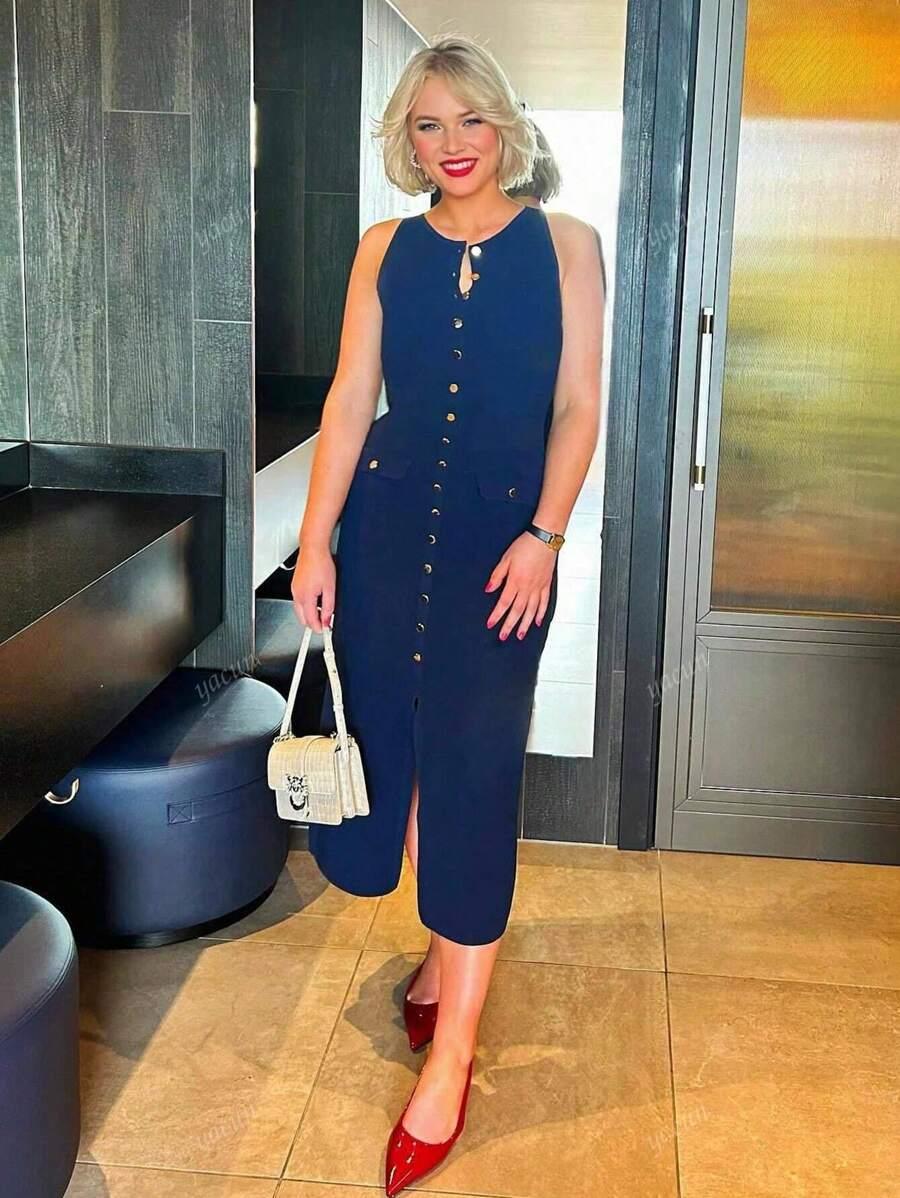 SHEIN DZIANINOWA MIDI SUKIENKA S09__XS