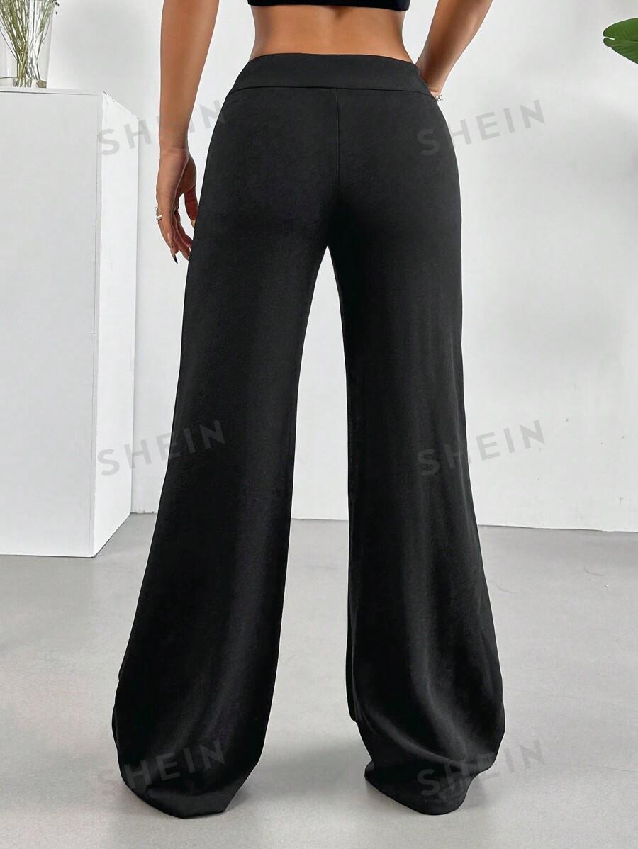SHEIN CZARNE SPODNIE PROSTA NOGAWKA S06__M