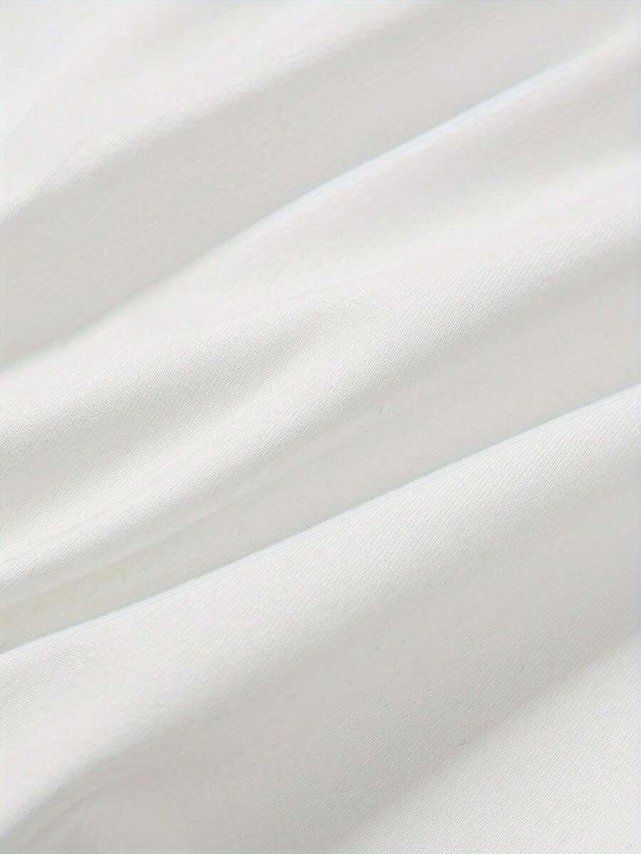 SHEIN BIAŁY T-SHIRT BASIC PK01__XS