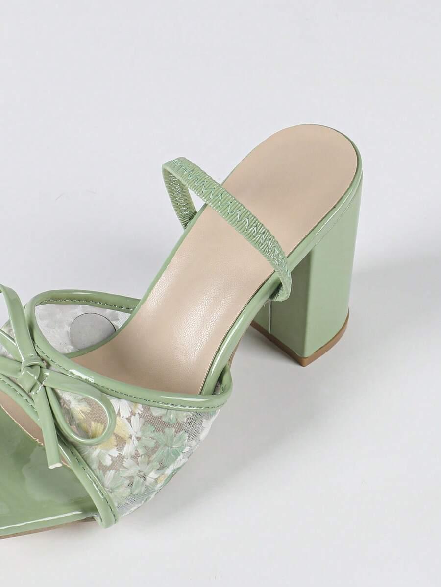 SHEIN ZIELONE SANDAŁY ZDOBIENIE S06__38
