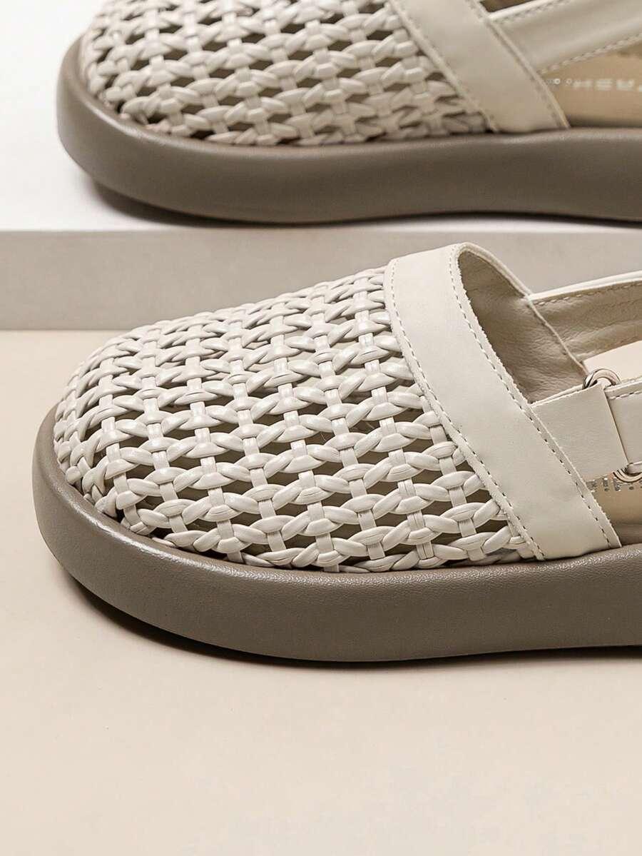 SHEIN BEŻOWE SANDAŁY RZEPY S06__25