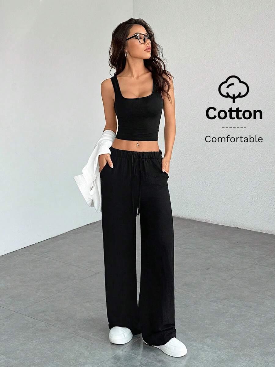 SHEIN CZARNE SPODNIE DRESOWE S06__XXS