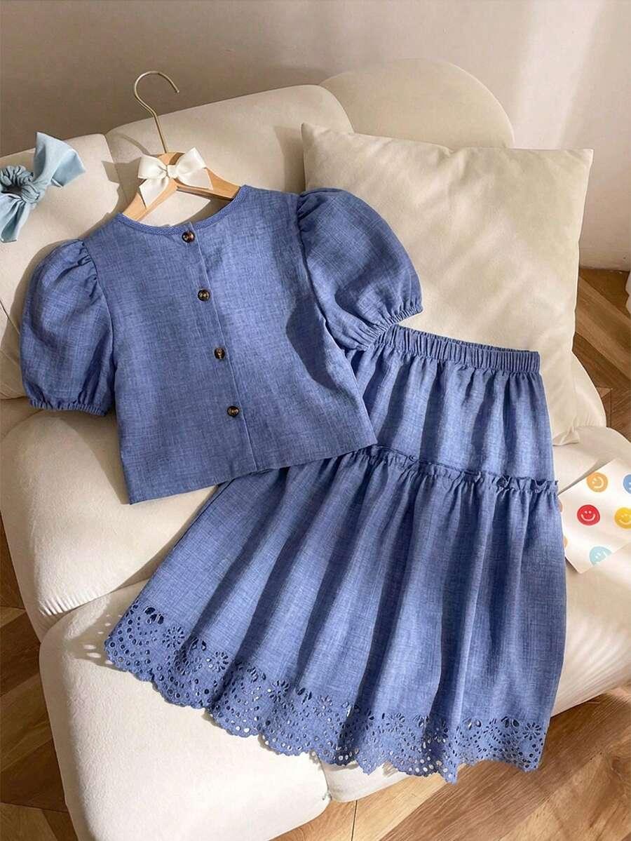 SHEIN BLUZKA SPÓDNICA KOMPLET S06__140-146