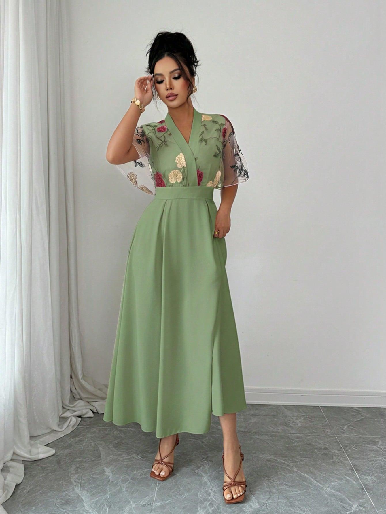 SHEIN ZIELONA MAXI SUKIENKA S09__XL