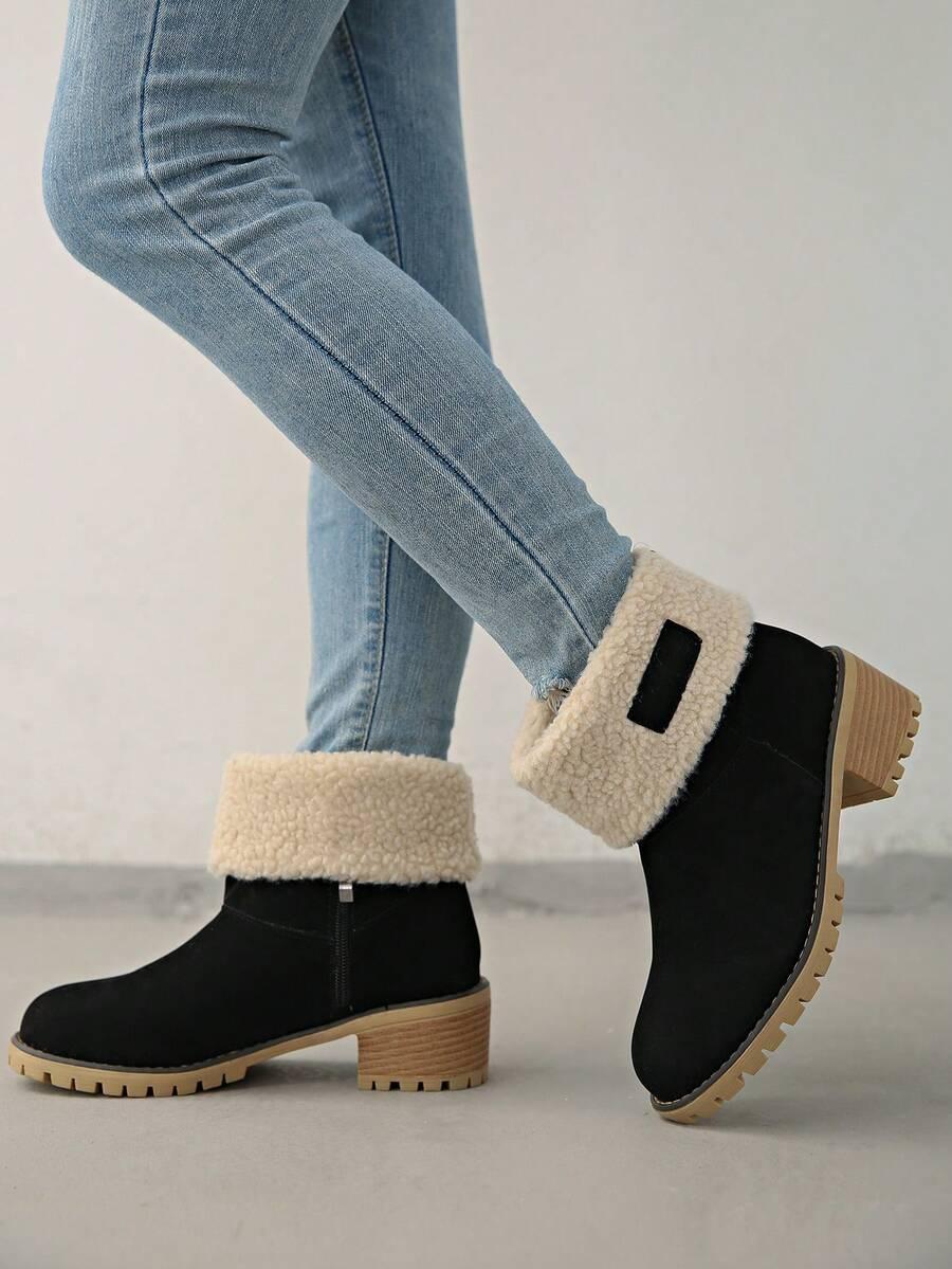 SHEIN CZARNE OCIEPLANE BOTKI W01__41
