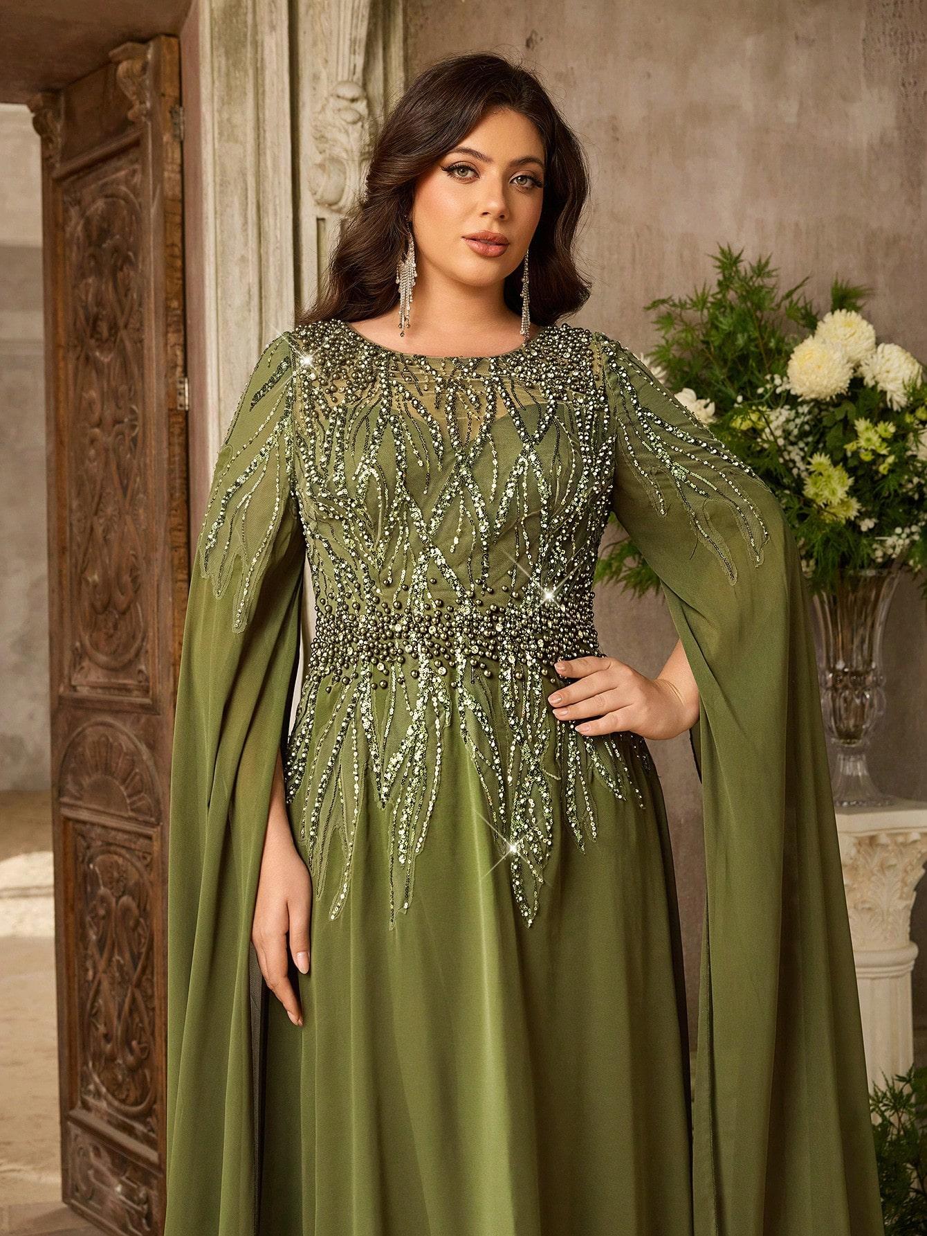 SHEIN ZIELONA MAXI SUKIENKA S06__48