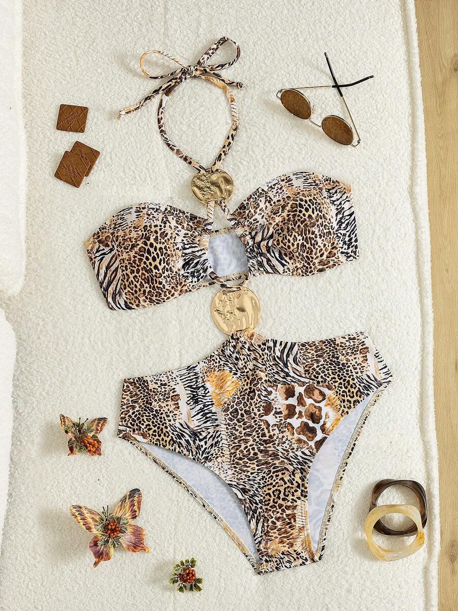 BONVOYETTE JEDNOCZĘŚCIOWY STRÓJ KĄPIELOWY ANIMAL PRINT S09__XXL
