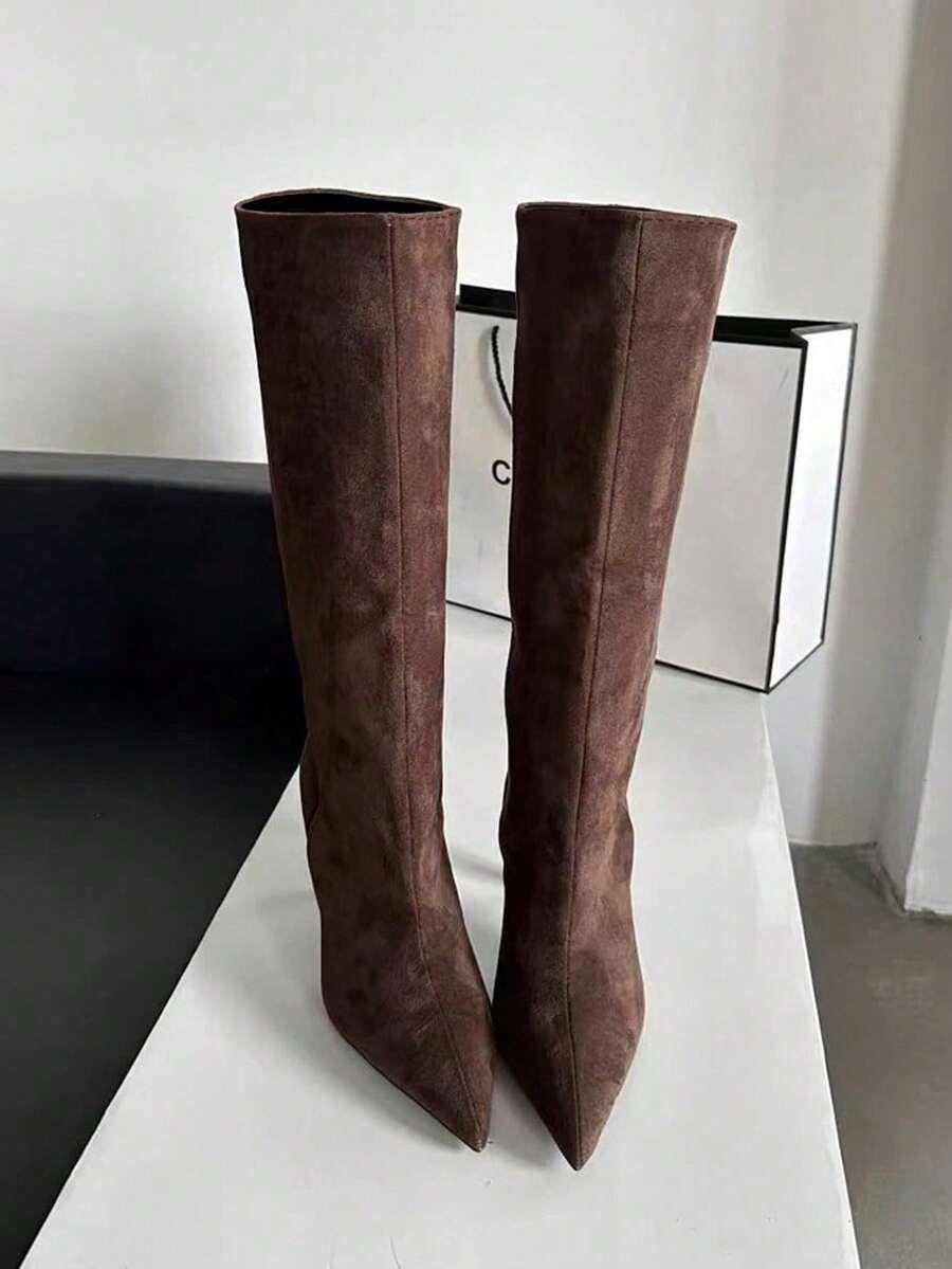 SHEIN BRĄZOWE KOZAKI OBCAS W01__37,5