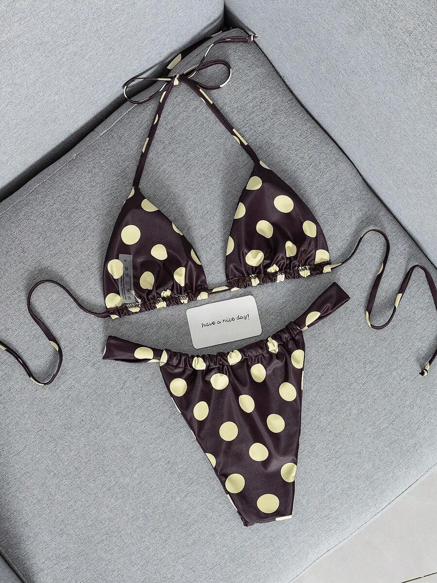 SHEIN DWUCZĘŚCIOWY STRÓJ KĄPIELOWY PRINT S09__L