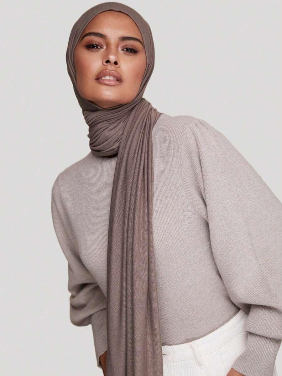 SHEIN BRĄZOWA CHUSTA NA GŁOWĘ S07