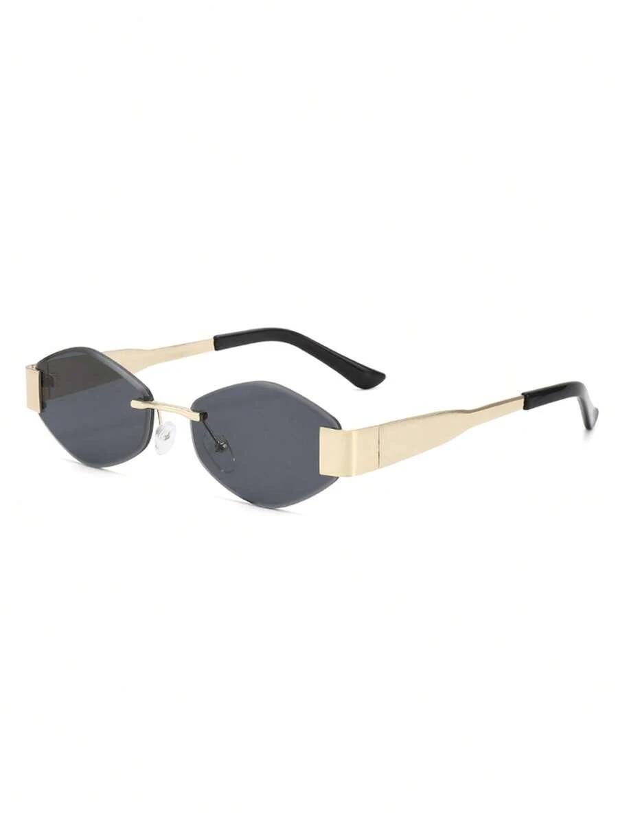 SHEIN ZŁOTE OKULARY PRZECIWSŁONECZNE S07__