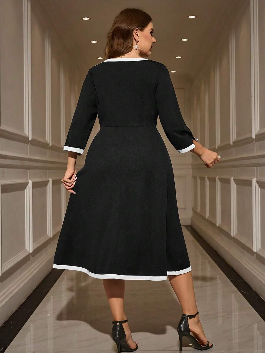 MIASPIRE CZARNA MIDI SUKIENKA S06__46