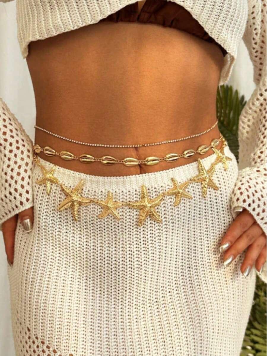 SHEIN ŁAŃCUSZEK NA TALIĘ 3-PACK S07__OS