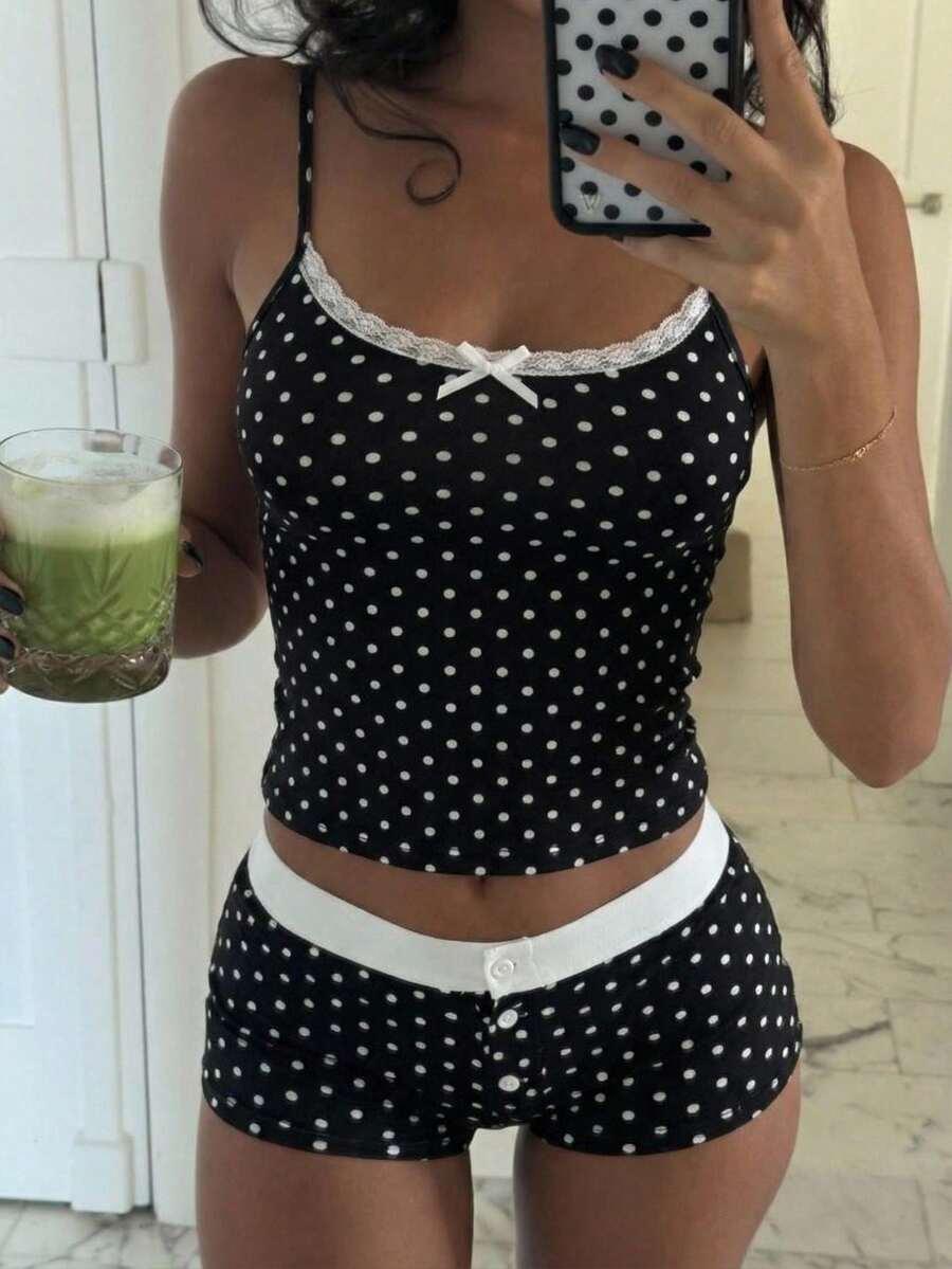 SHEIN TOP SPODENKI KOMPLET PIŻAMY S06__S