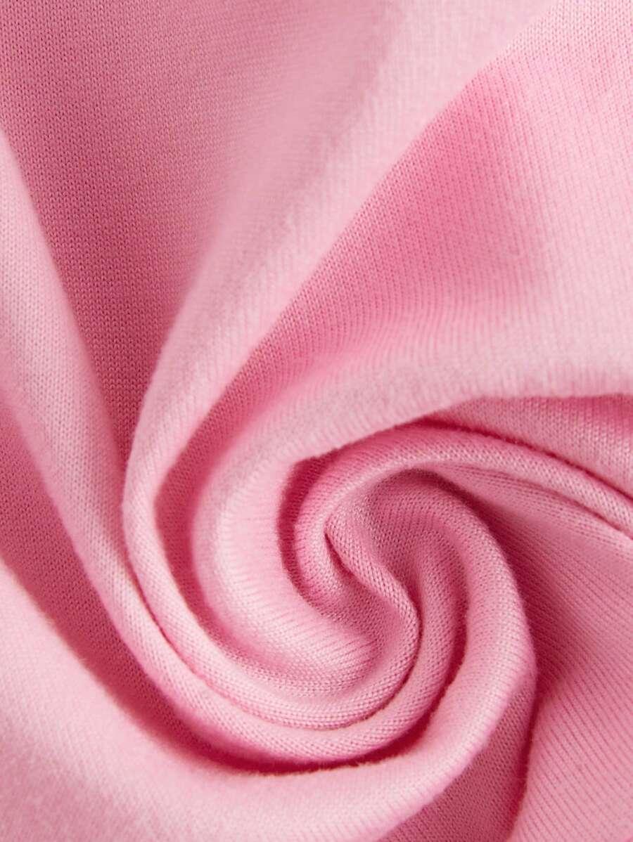 SHEIN RÓŻOWY TOP TUBA ZDOBIENIE PK01__M