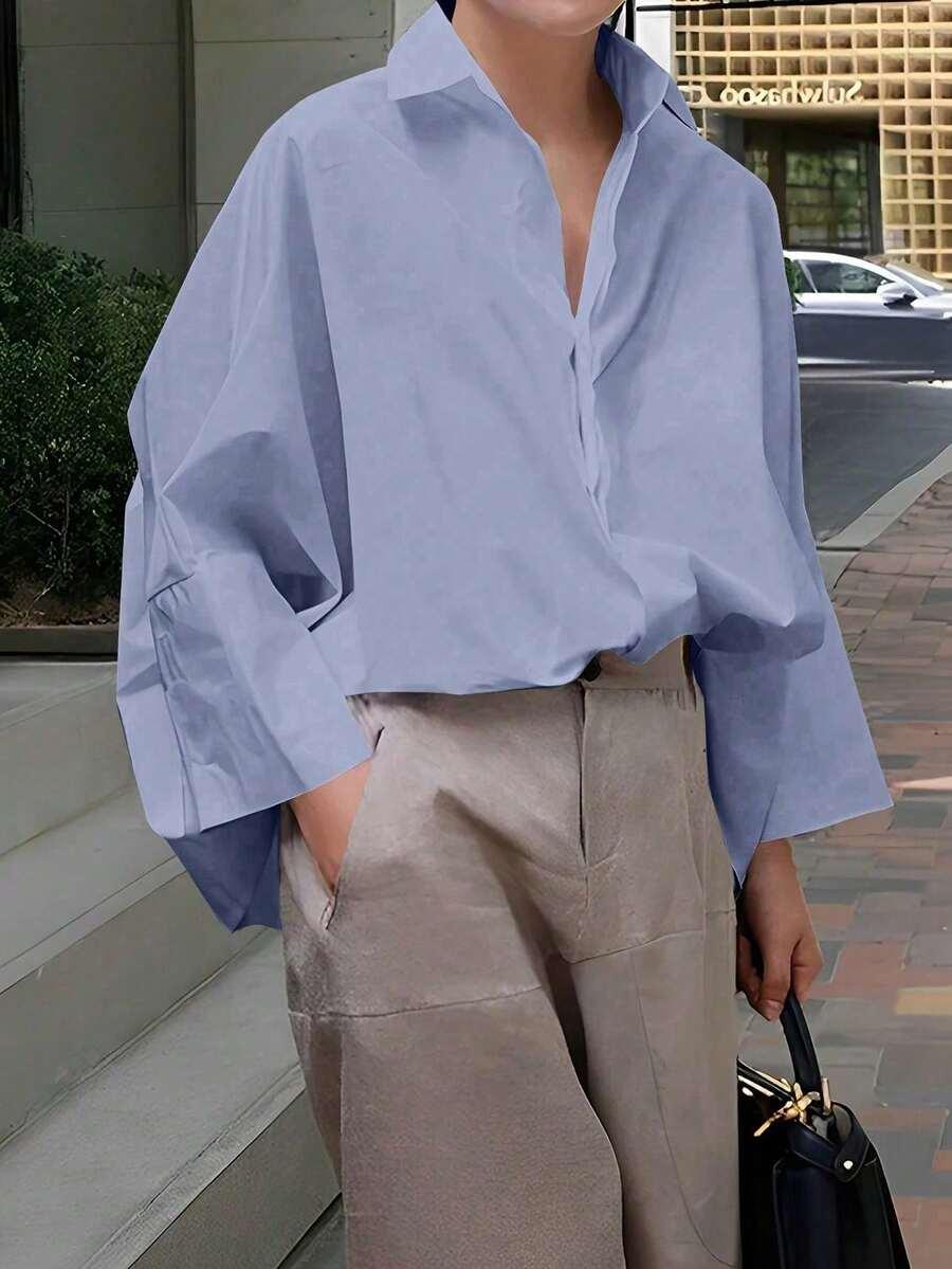 SHEIN NIEBIESKA KOSZULA CASUAL S06__XS