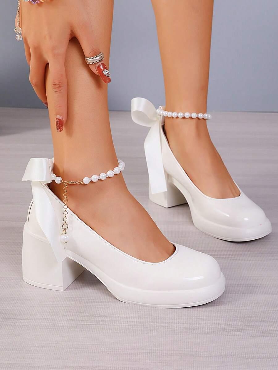 SHEIN LAKIEROWANE CZÓŁENKA ZDOBIENIE PEREŁKI S06__39,5
