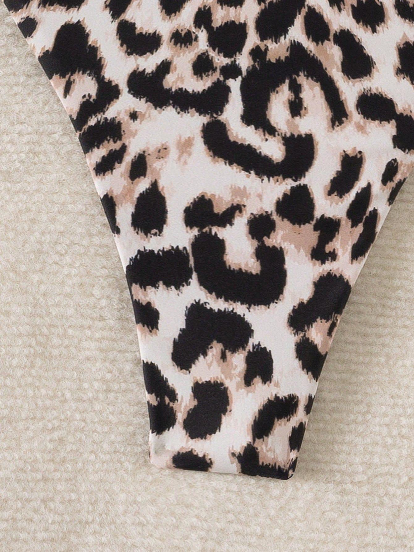 SHEIN DÓŁ OD BIKINI ANIMAL PRINT S09__S