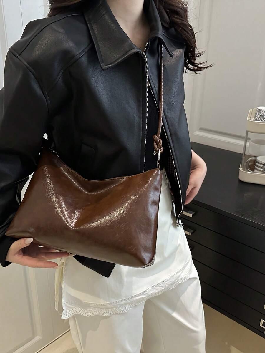 SHEIN CZARNA TOREBKA IMITACJA SKÓRY S07__35X20CM