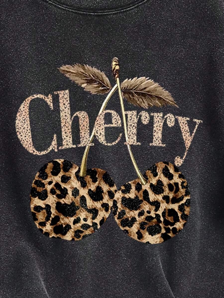 SHEIN CZARNY T-SHIRT PRINT S06__L