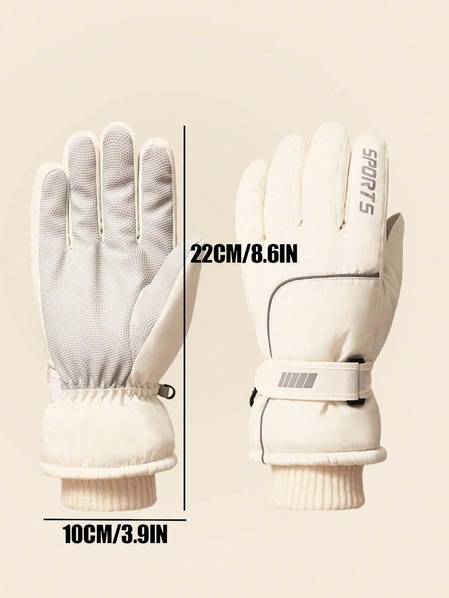 SHEIN BIAŁE OCIEPLANE RĘKAWICZKI W01__152