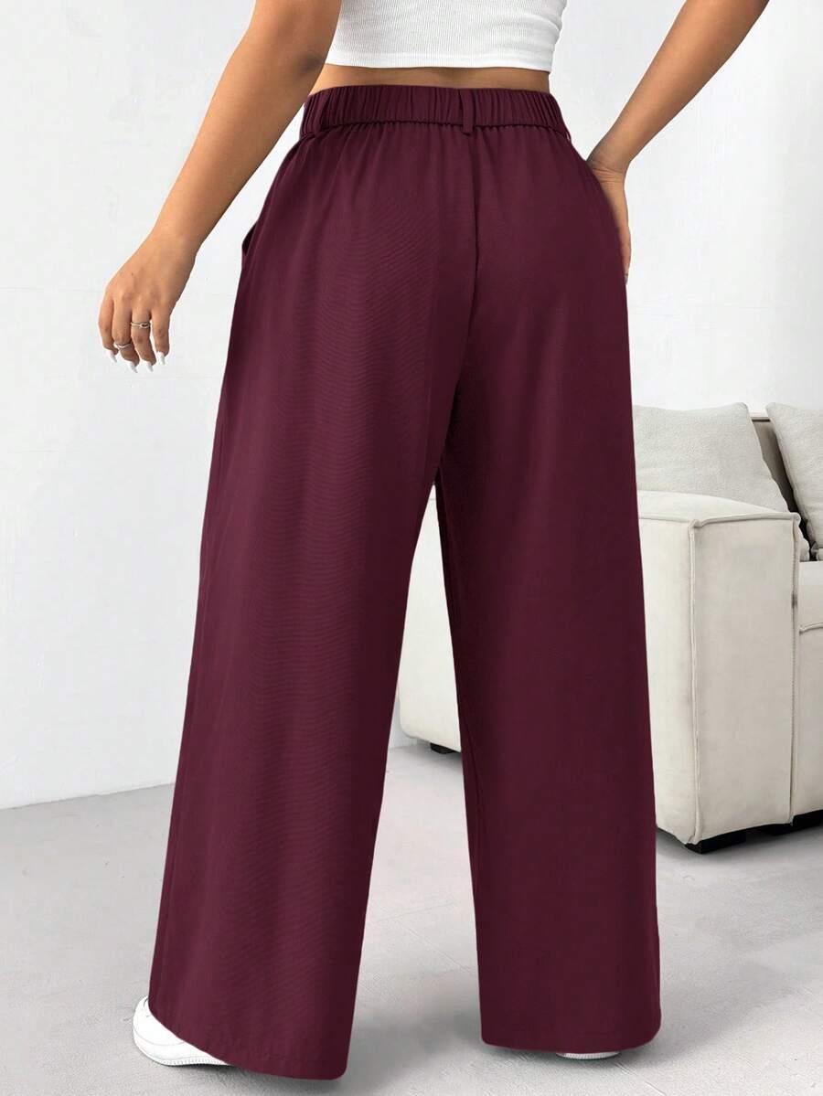 SHEIN BORDOWE ELEGANCKIE SPODNIE S06__50