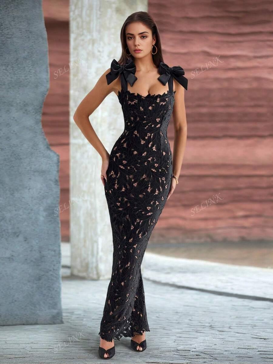 SHEIN CZARNA MAXI SUKIENKA S06__XL