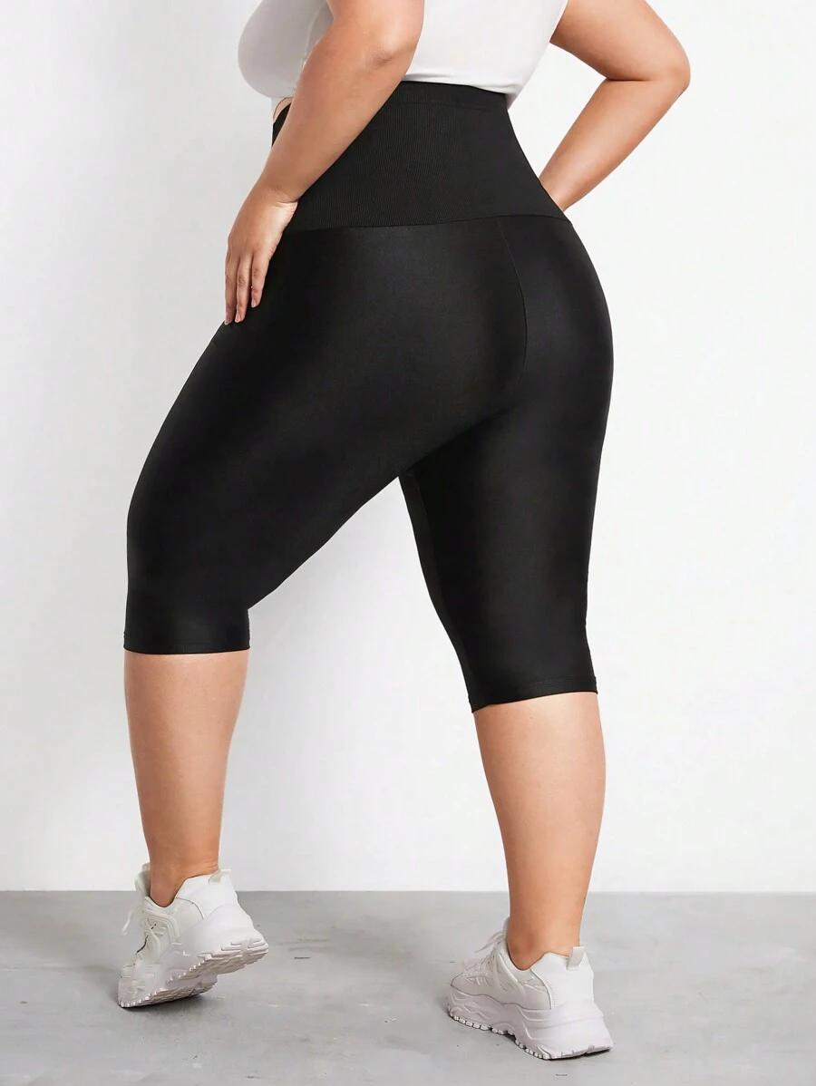SHEIN CZARNE LEGGINSY 3/4 S06__8XL