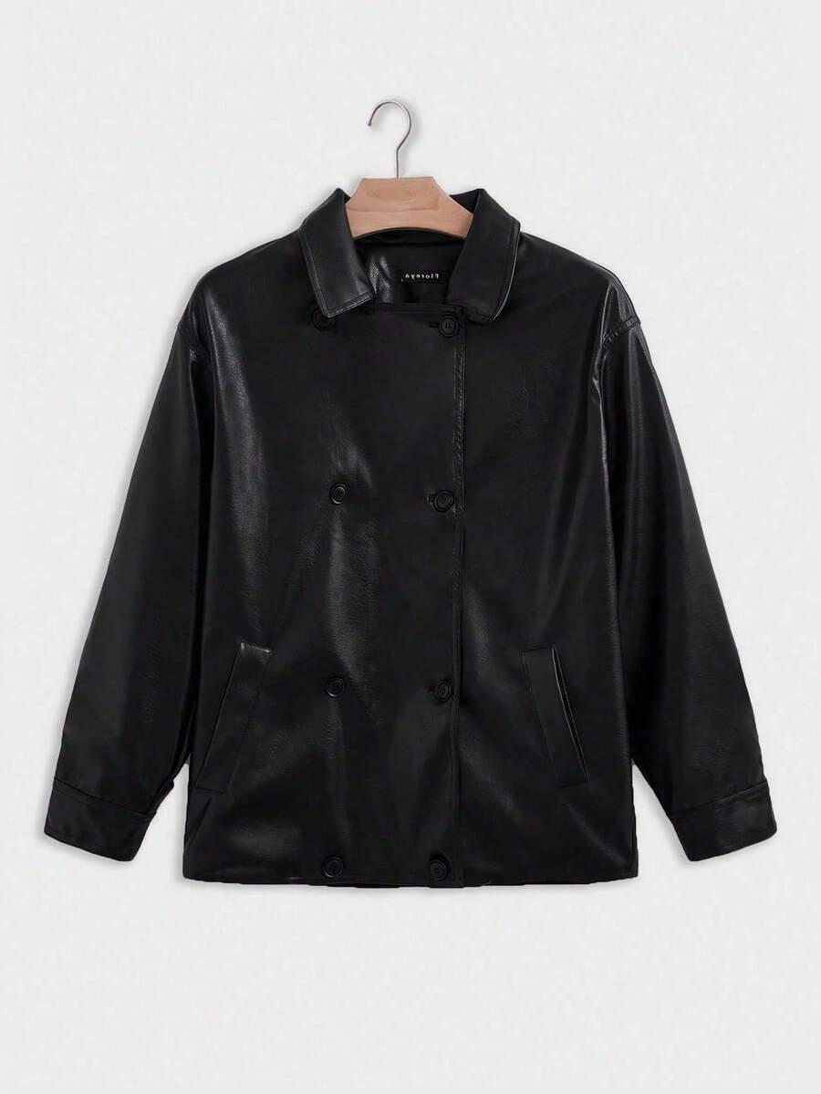 SHEIN CZARNA KURTKA IMITACJA SKÓRY S06__L