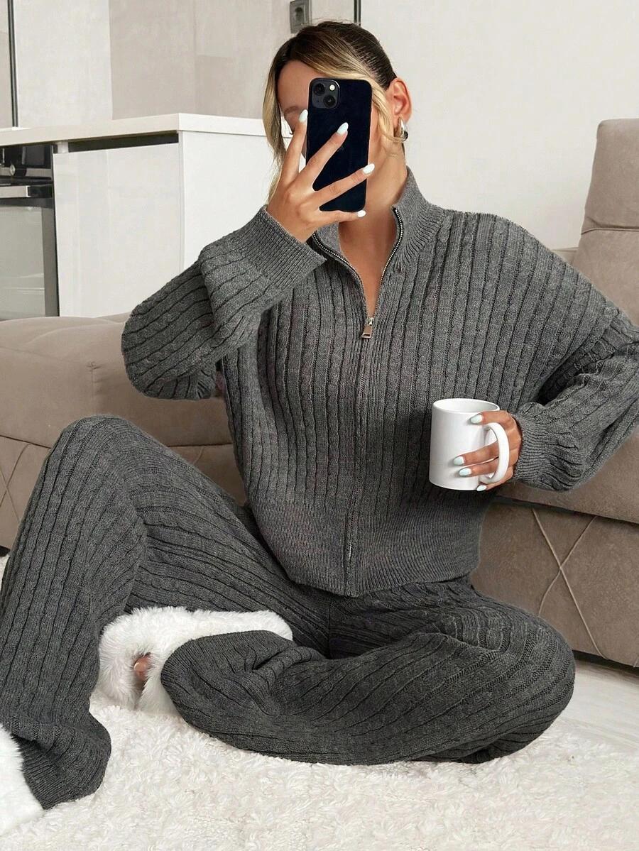 SHEIN SPODNIE SWETER KOMPLET S06__M