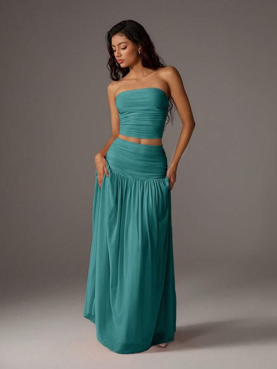 SHEIN TURKUSOWY TOP TUBA S06__XS