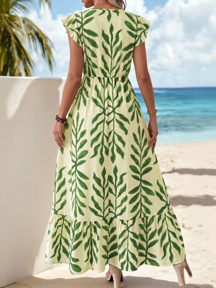 SYLVIYA MAXI SUKIENKA KRÓTKI RĘKAW S09__M
